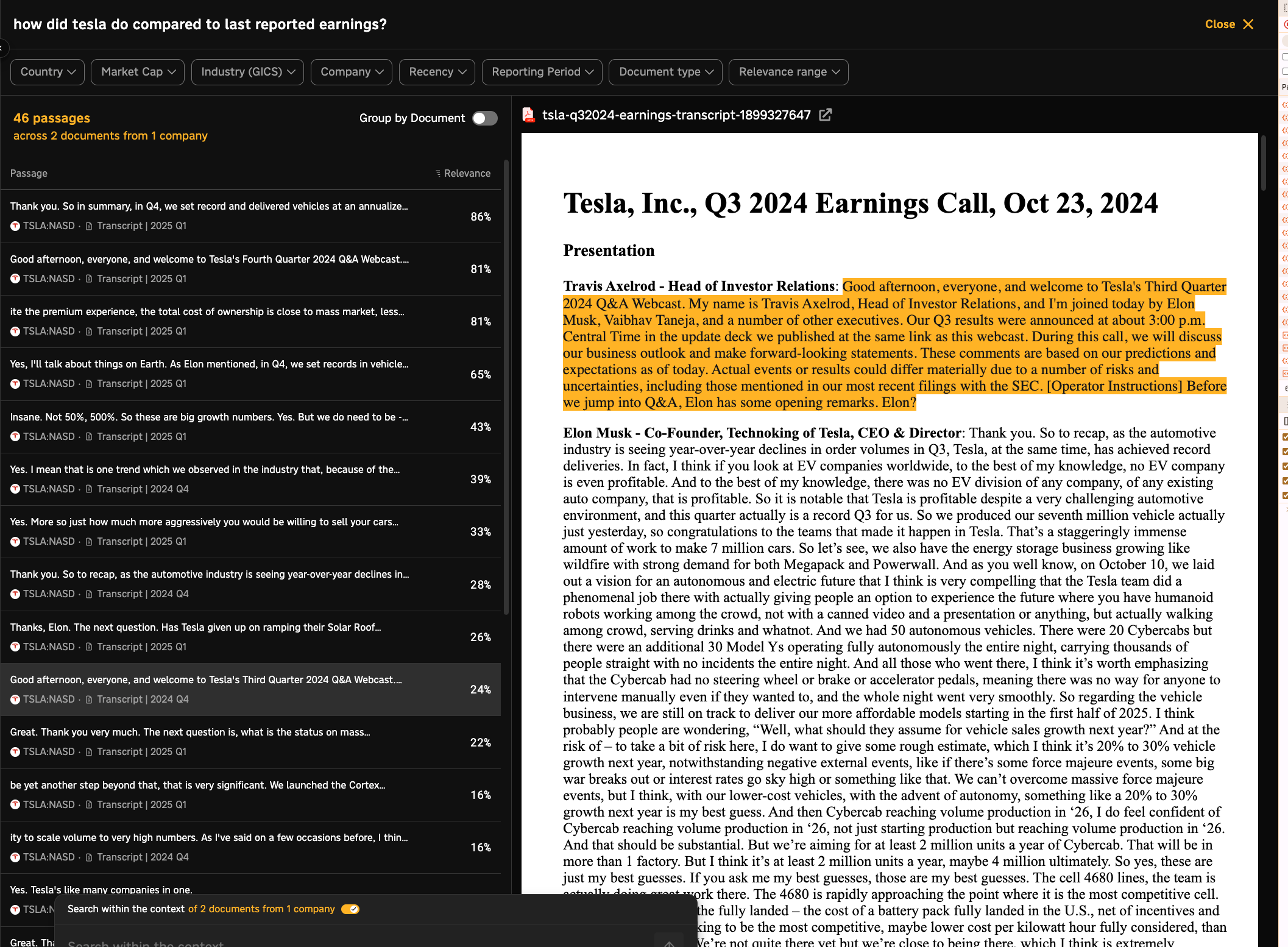 document view